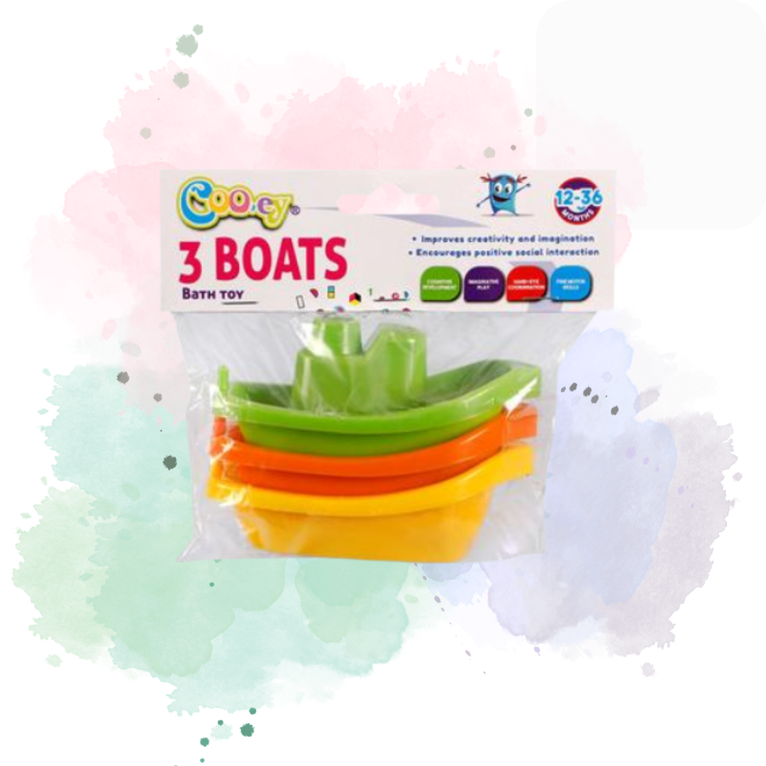 3 Piece Bath Buddies Boats