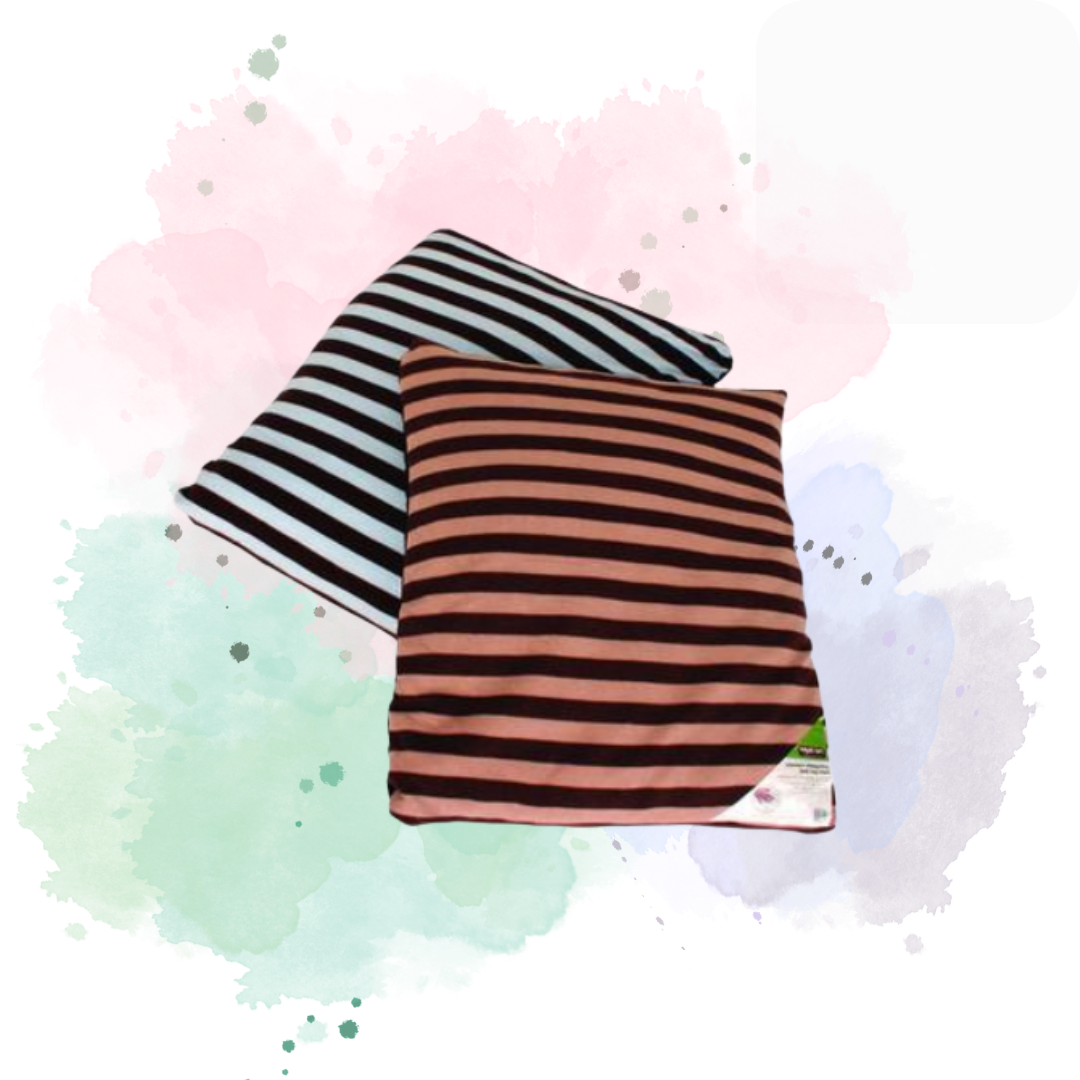 A Striped Memory Foam Pet Bed Mattress