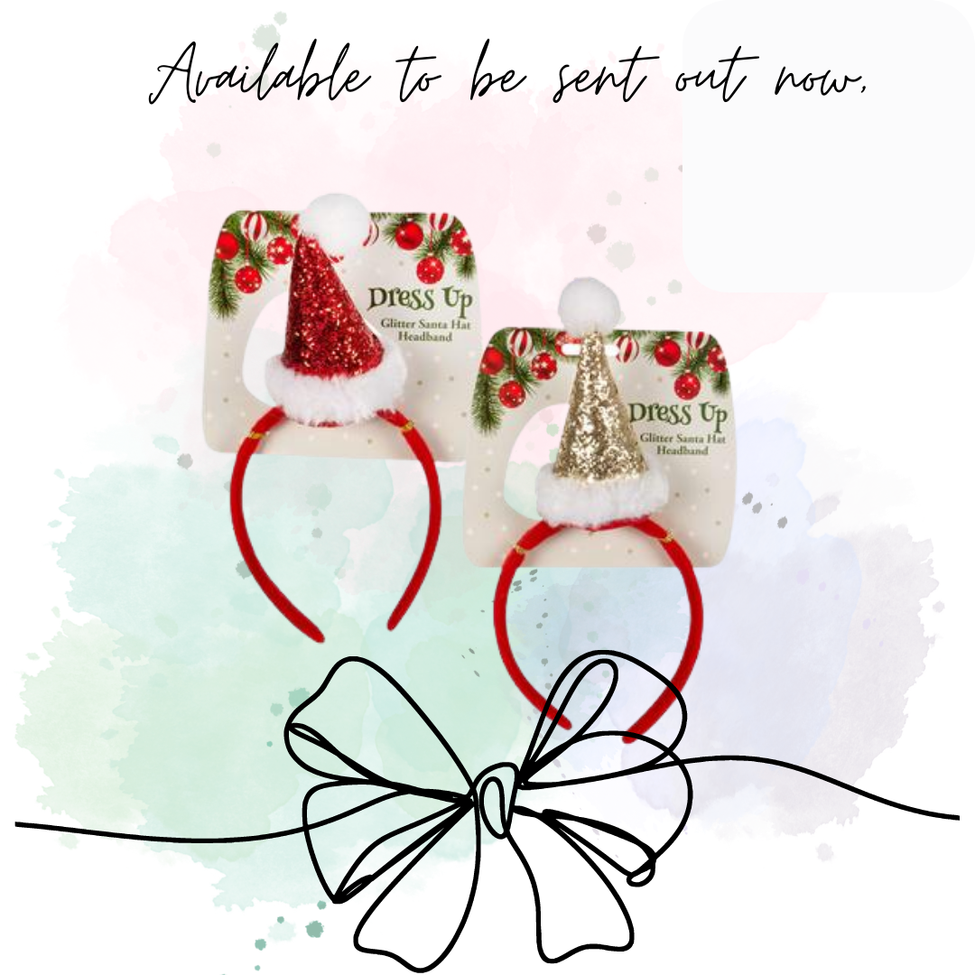 Glitter Christmas themed Headband for Toddlers and Children