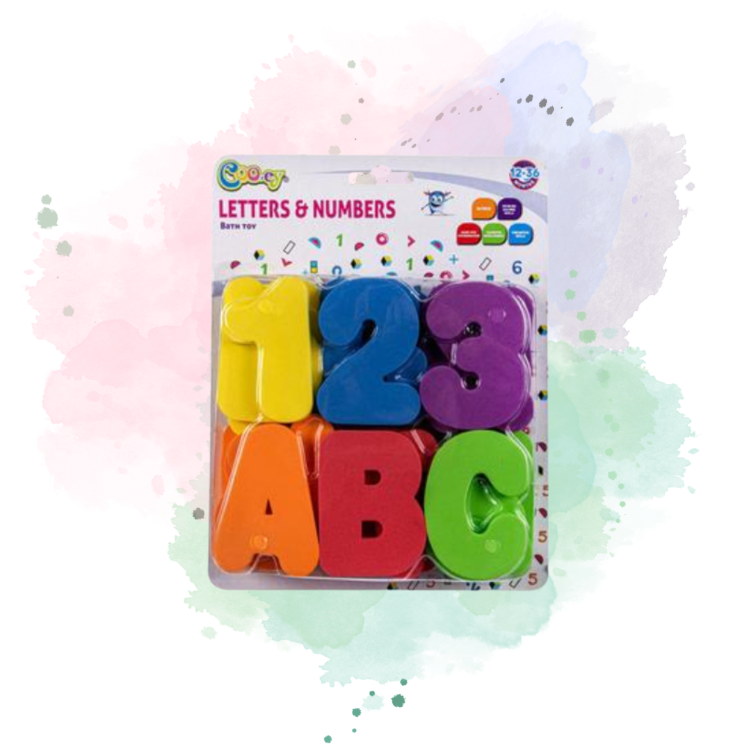 36 Piece Sponge Letters and Numbers