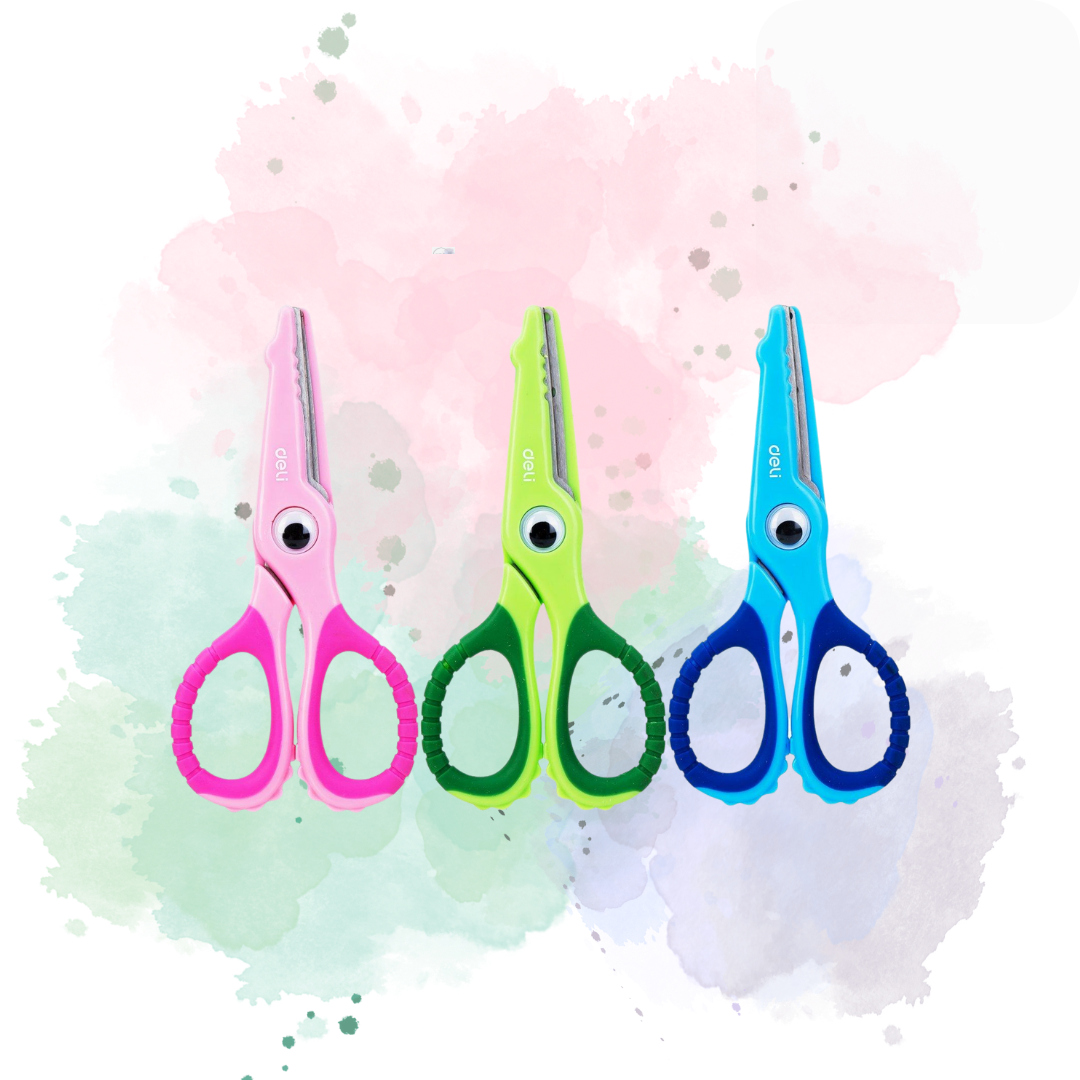 DELI School Scissors Soft-touch Croco