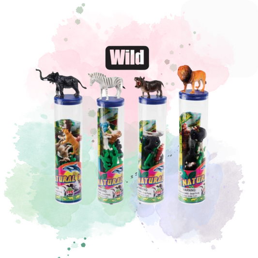 Animals in the wild plastic toy Tube