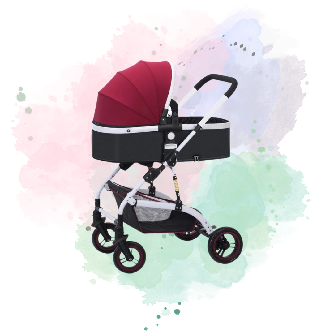 Black and Red 3in1 Baby Stroller