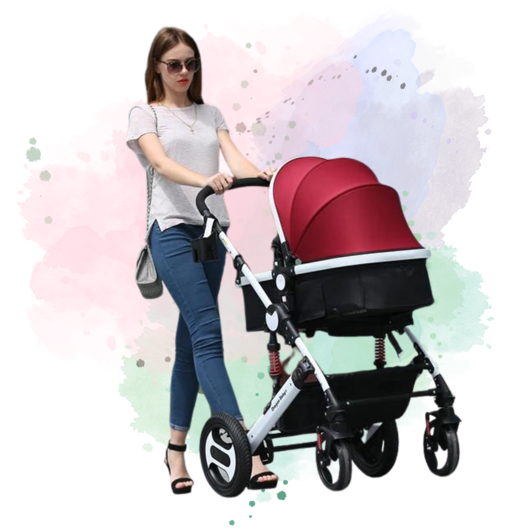 Black and Red 3in1 Baby Stroller