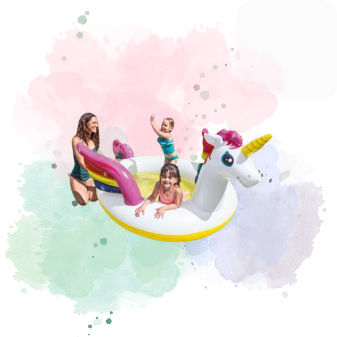 Mystical Unicorn Pool with water sprayer