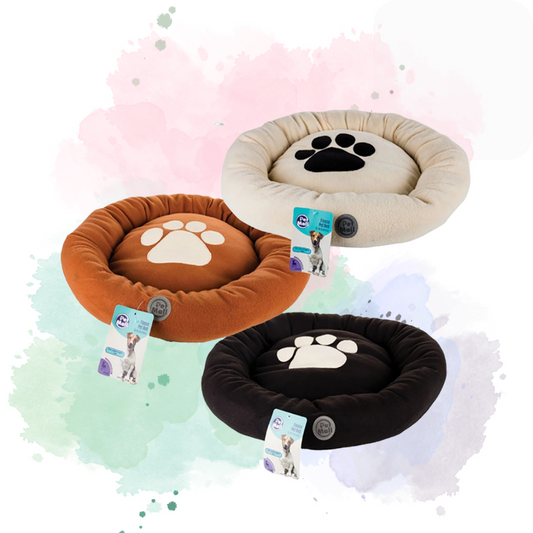 Paw Print Fleece Pet Bed 59cm