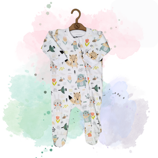 FOOTY ROMPER - FOX & BUNNY - BABA FISHEES