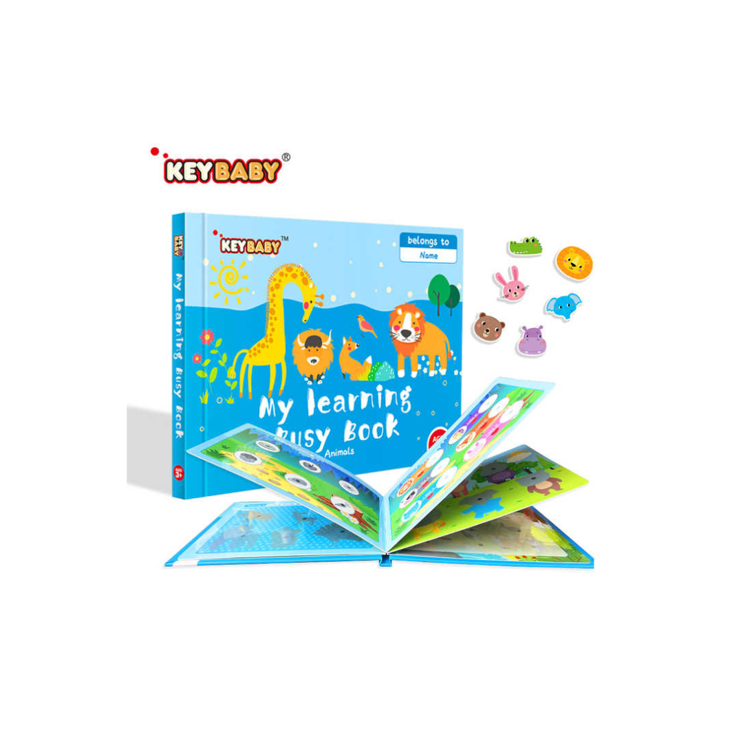 Animal edition Busy Book for Children with a Touch and Feel Sensory Board