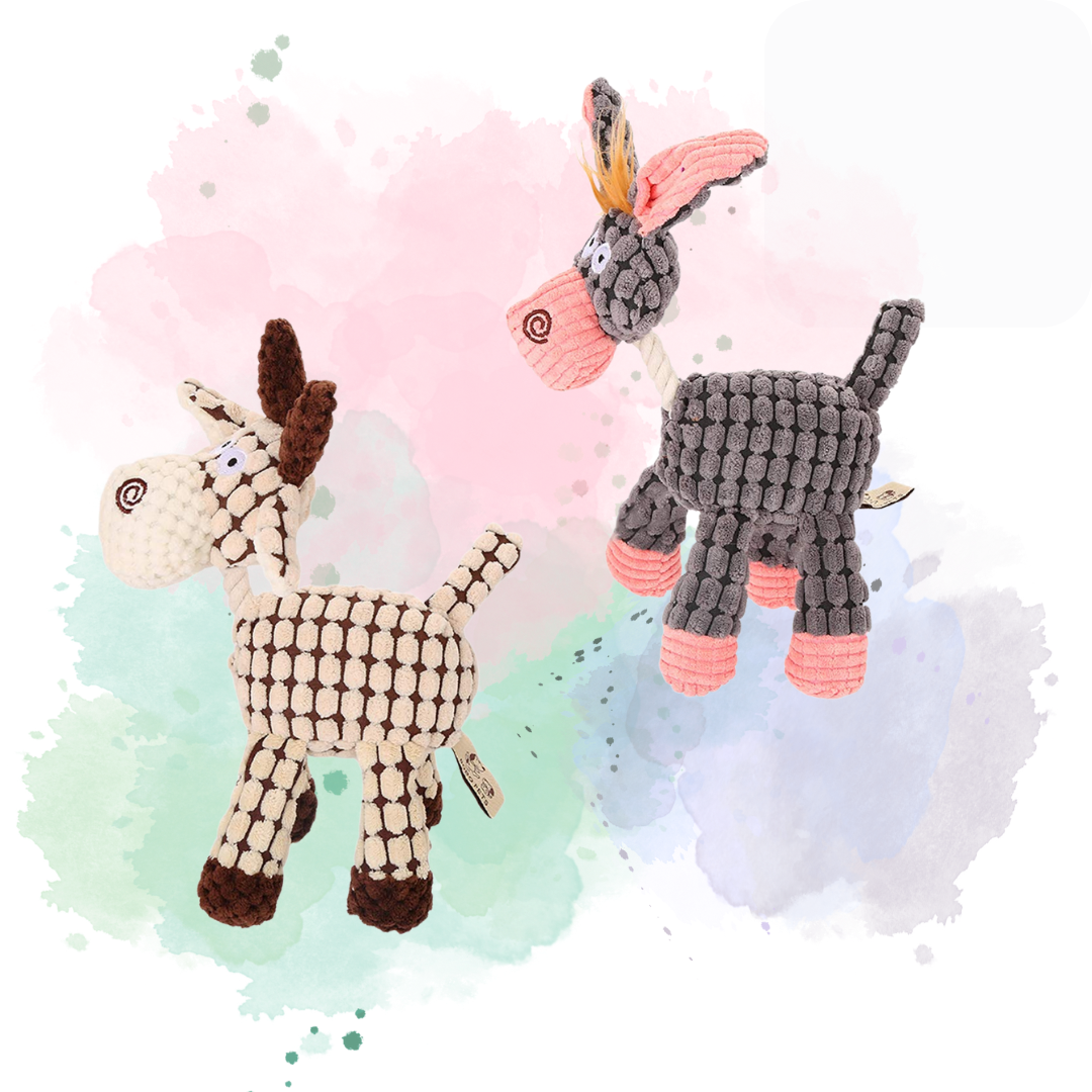 My Giraffe and Donkey Stuffed Pet Toy