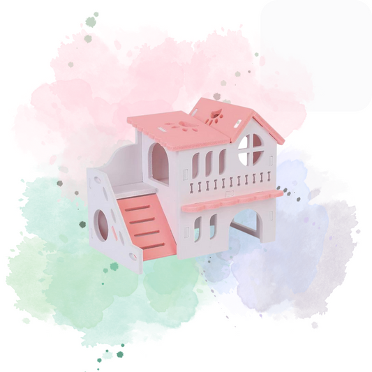 Pink and White Hamster House